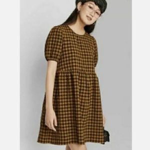 Wild Fable Seersucker Plaid Mini Dress, Size M